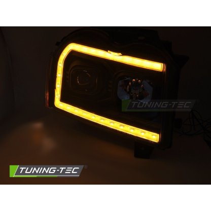 Přední světla s LED pro JEEP GRAND CHEROKEE 2005-2008 černé