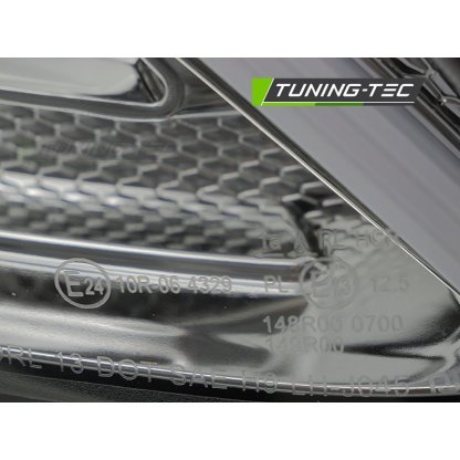 Přední světla s LED pro MERCEDES-BENZ W205 2014-2018 chromová