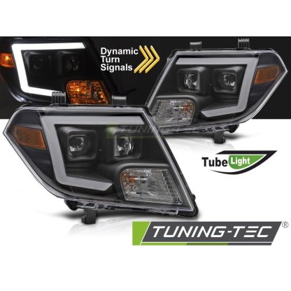 Přední světla s LED pro NISSAN FRONTIER 2010-2014 černá