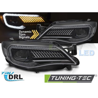 Přední světla s LED pro SUBARU WRX 2008-2014 černá