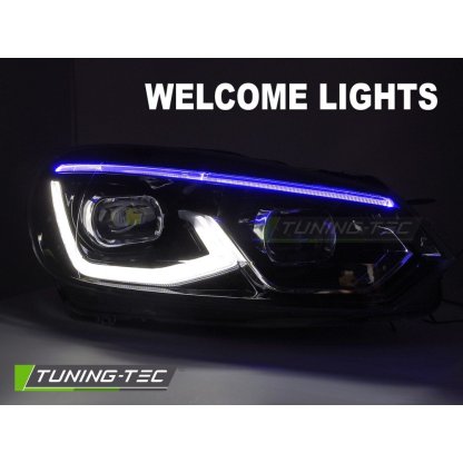 Přední světla s LED pro VW Golf 6 2008-2013 černá