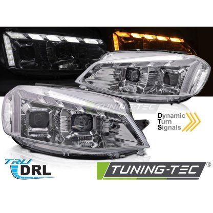 Přední světla s LED pro VW GOLF 7 2017-2019 chromová