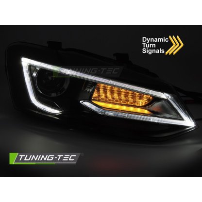 Přední světla s LED pro VW Jetta VI 2009-2017 černá