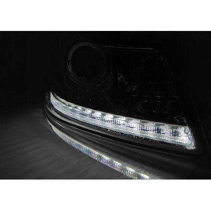 Přední světla s LED Škoda Octavia II 09-12 černá