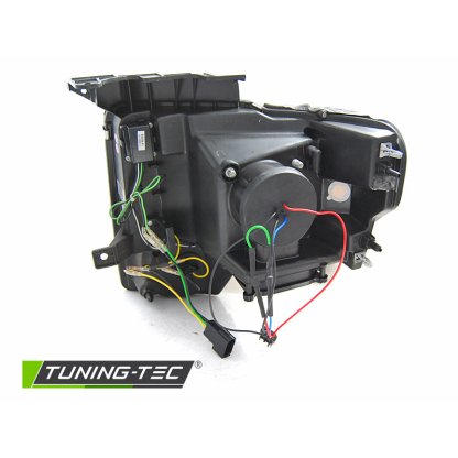 Přední světla s LED TUBE a LED blinkrem, FORD F150 MK12 08-14 černá