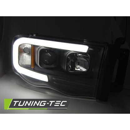 Přední světla s LED tube Dodge RAM 02-06 černá