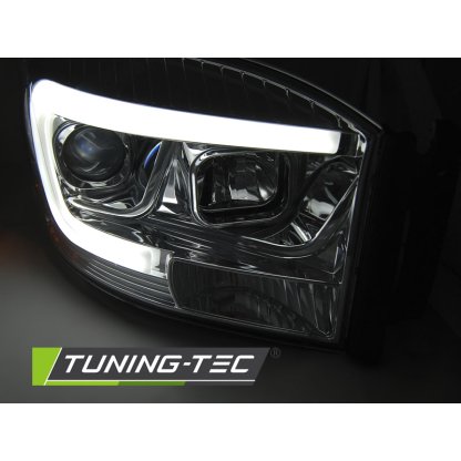 Přední světla s LED tube Dodge RAM 06-08 chrom