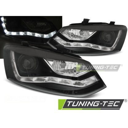 Přední světla s LED VW Polo 6R 09-14 černá