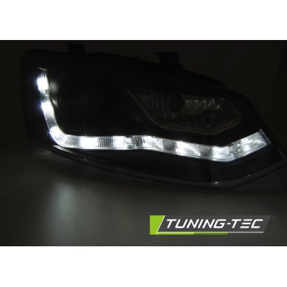 Přední světla s LED VW Polo 6R 09-14 černá
