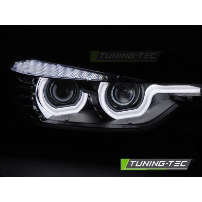Přední světla s U-TYPE LED pro BMW F30/F31 2011-2015 černá
