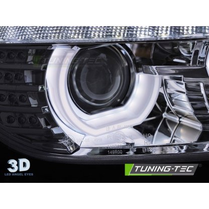Přední světla s U-TYPE LED pro BMW F30/F31 2011-2015 chromová