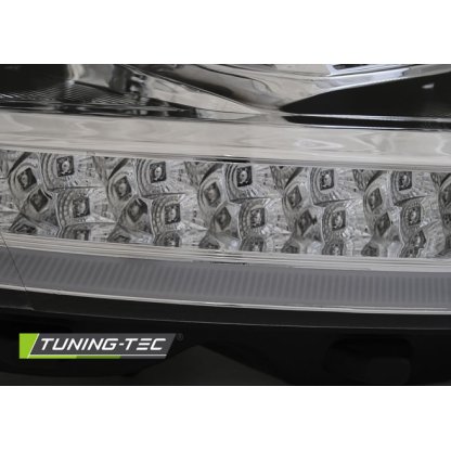 Přední světla TubeLights s LED denními světly, LED dynamický blinkr - VW T6 chrom