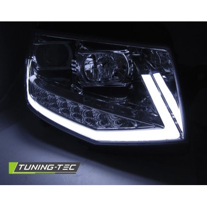 Přední světla TubeLights s LED denními světly VW T6 chrom