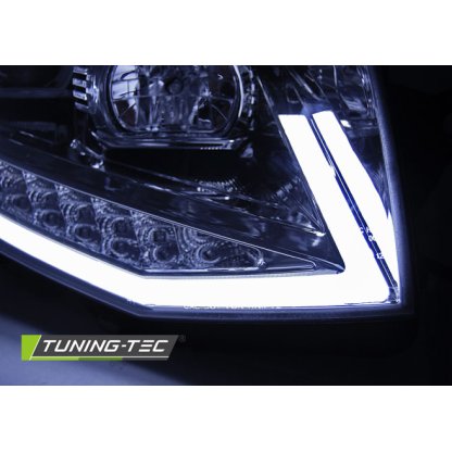 Přední světla TubeLights s LED denními světly VW T6 chrom