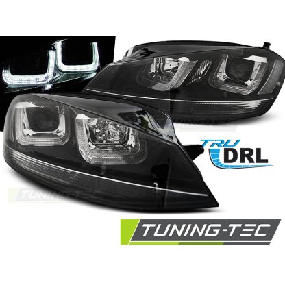 Přední světla U-LED BAR denní světla VW Golf 7 12- černá, black line