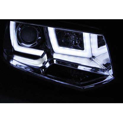 Přední světla U-LED BAR denní světla VW T5 10- chrom