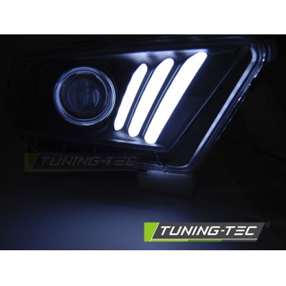 Přední světla U-LED BAR DTS Ford Mustang V 10-13 černá