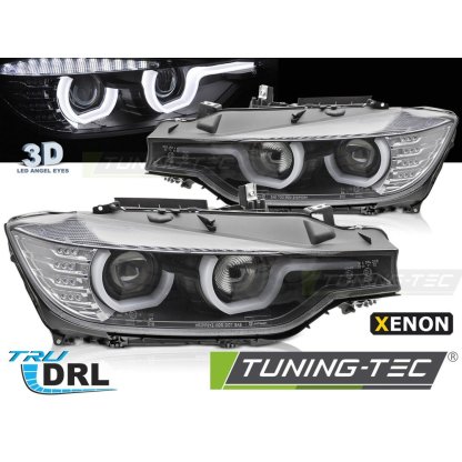 Přední světla U-TYPE LED pro BMW F30/F31 2011-2015 xenon černá