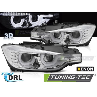 Přední světla U-TYPE LED pro BMW F30/F31 2011-2015 xenon chromová