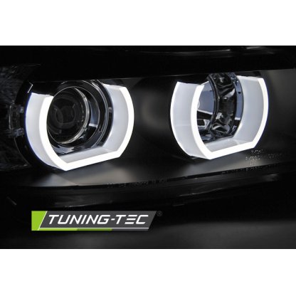 Přední světla xenon D1S 3D LED angel eyes BMW E90/E91 05-08 černá