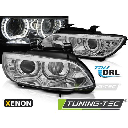 Přední světla xenon D1S 3D LED angel eyes BMW E92/E93 06-10 chromová