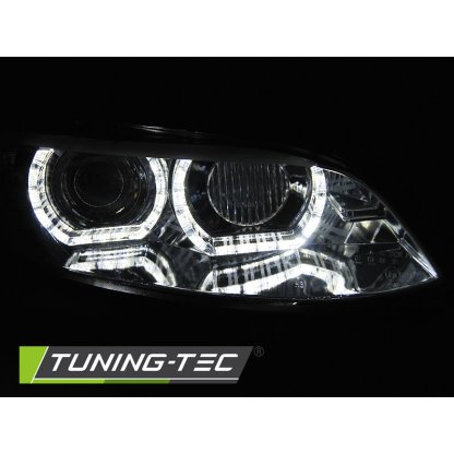 Přední světla xenon D1S 3D LED angel eyes BMW E92/E93 06-10 chromová