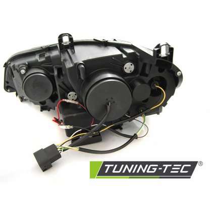 Přední světla xenon D1S 3D LED DRL angel eyes BMW X5 E70 07-10 černá