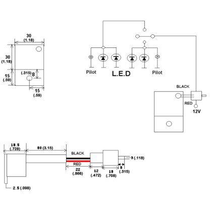 Přerušovač blinkrů LED, 12V, 0,05-10A, pro motocykly
