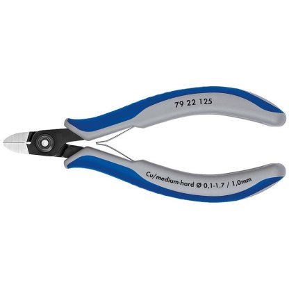 Přesné boční štípací kleště na elektroniku brunýrované 125 mm - 7922125