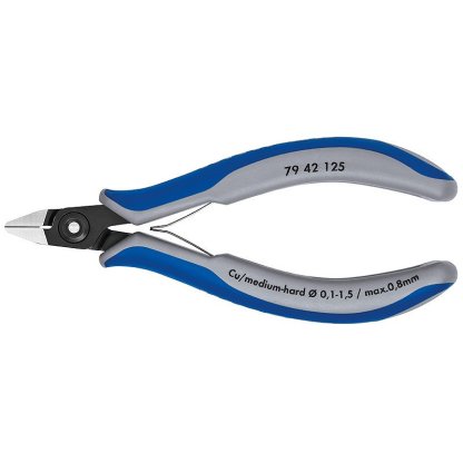 Přesné boční štípací kleště na elektroniku brunýrované 125 mm - 7942125