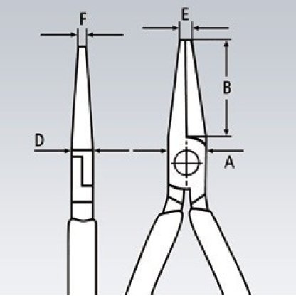 Přesné rovné půlkulaté kleště na elektroniku 135 mm - 3422130