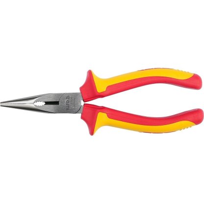 Prodloužené rovné půlkulaté kleště 160mm VDE (1000V) - YT-21154