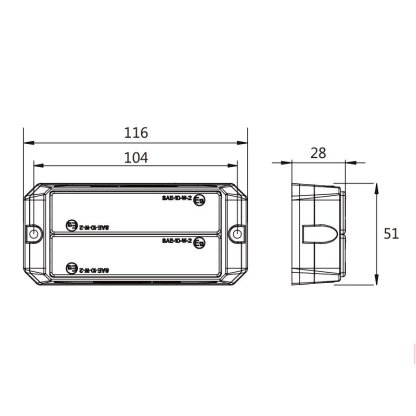 PROFI DUAL výstražné LED světlo vnější, 12-24V, modré, ECE R65