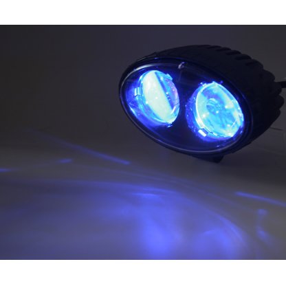 PROFI LED výstražné bodové světlo 10-48V 2x4W modré 143x122mm