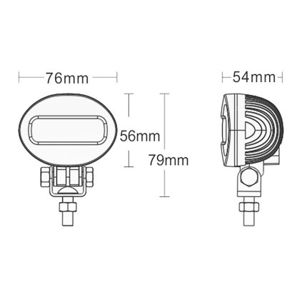 PROFI LED výstražný pruh 12/24V 9W modrý, ECE R10
