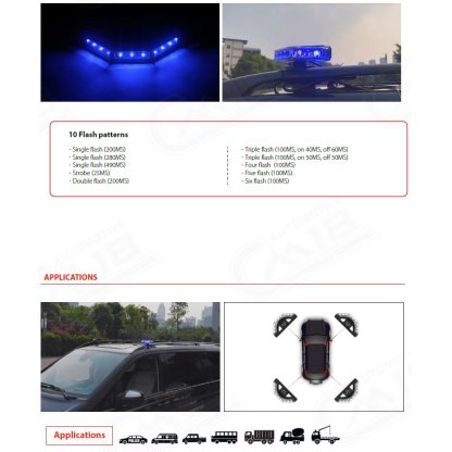 PROFI výstražné LED světlo vnější, červené, 12-24V, ECE R10
