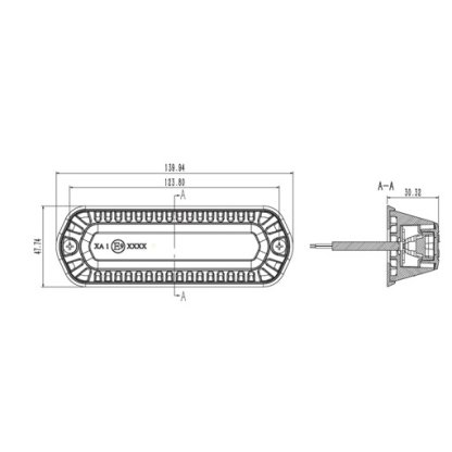 PROFI výstražné LED světlo vnější, oranžové, 12-24V, ECE R65
