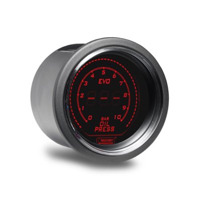 PROSPORT Performance přídavný budík řady EVO, měřená hodnota: tlak oleje