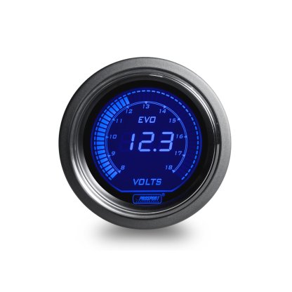 PROSPORT Performance přídavný budík řady EVO, měřená hodnota: voltmetr