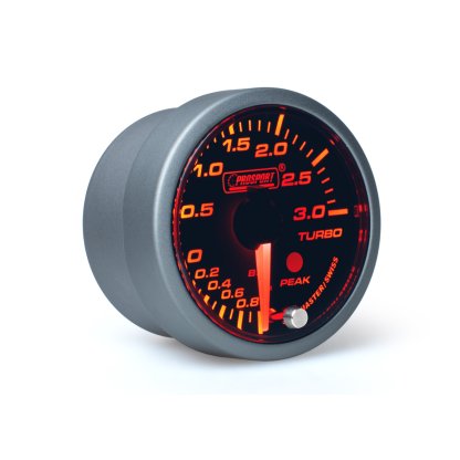 PROSPORT Performance přídavný budík řady Premium, měřená hodnota: tlak turba do 3 bar
