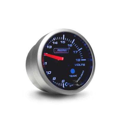 PROSPORT Performance přídavný budík řady Premium, měřená hodnota: voltmetr
