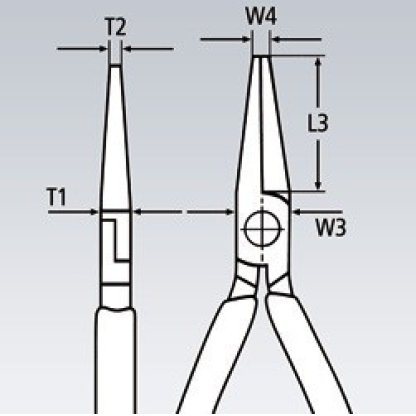 Půlkulaté rovné kleště 160 mm (pro telefonní spoje) - 2925160