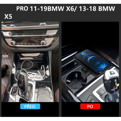 Qi indukční nabíječka telefonů BMW X5, X6