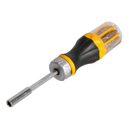 Ráčnový šroubovák na bity, 8 ks bitů - HT250716