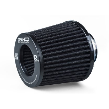 Raemco univerzální vzduchový filtr o délce 130 mm se vstupem 77 mm s možností redukce na 70 nebo 63 mm, barva: černá