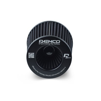 Raemco univerzální vzduchový filtr o délce 130 mm se vstupem 77 mm s možností redukce na 70 nebo 63 mm, barva: černá