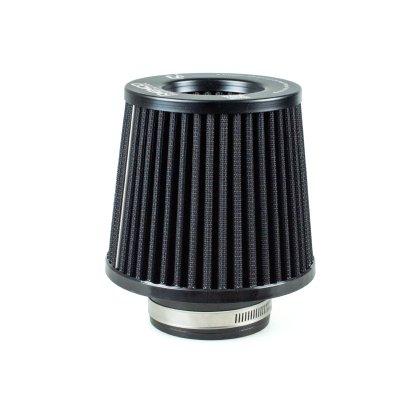 Raemco univerzální vzduchový filtr o délce 130 mm se vstupem 77 mm s možností redukce na 70 nebo 63 mm, barva: černá