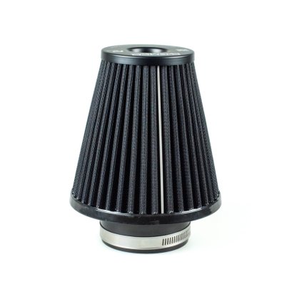 Raemco univerzální vzduchový filtr o délce 150 mm černý se vstupem 77 mm s možností redukce na 70 nebo 63 mm