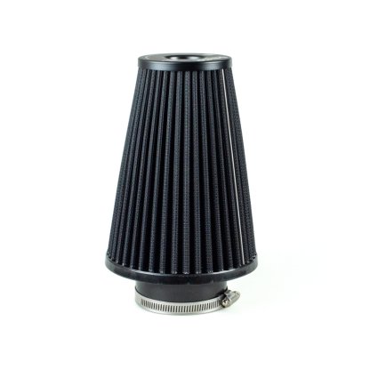 Raemco univerzální vzduchový filtr o délce 200 mm černý se vstupem 77 mm s možností redukce na 70 nebo 63 mm