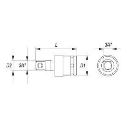 Rázový kardanový kloub 3/4" CrMo - YT-1164